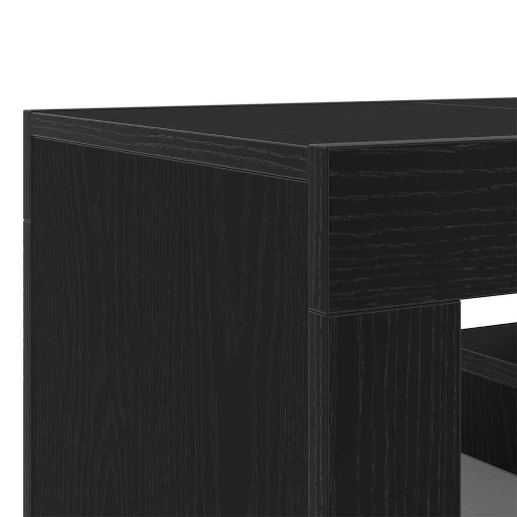 Meuble TV 120 x 35 x 40 cm Chêne noir Bois d'ingénierie - XIOS