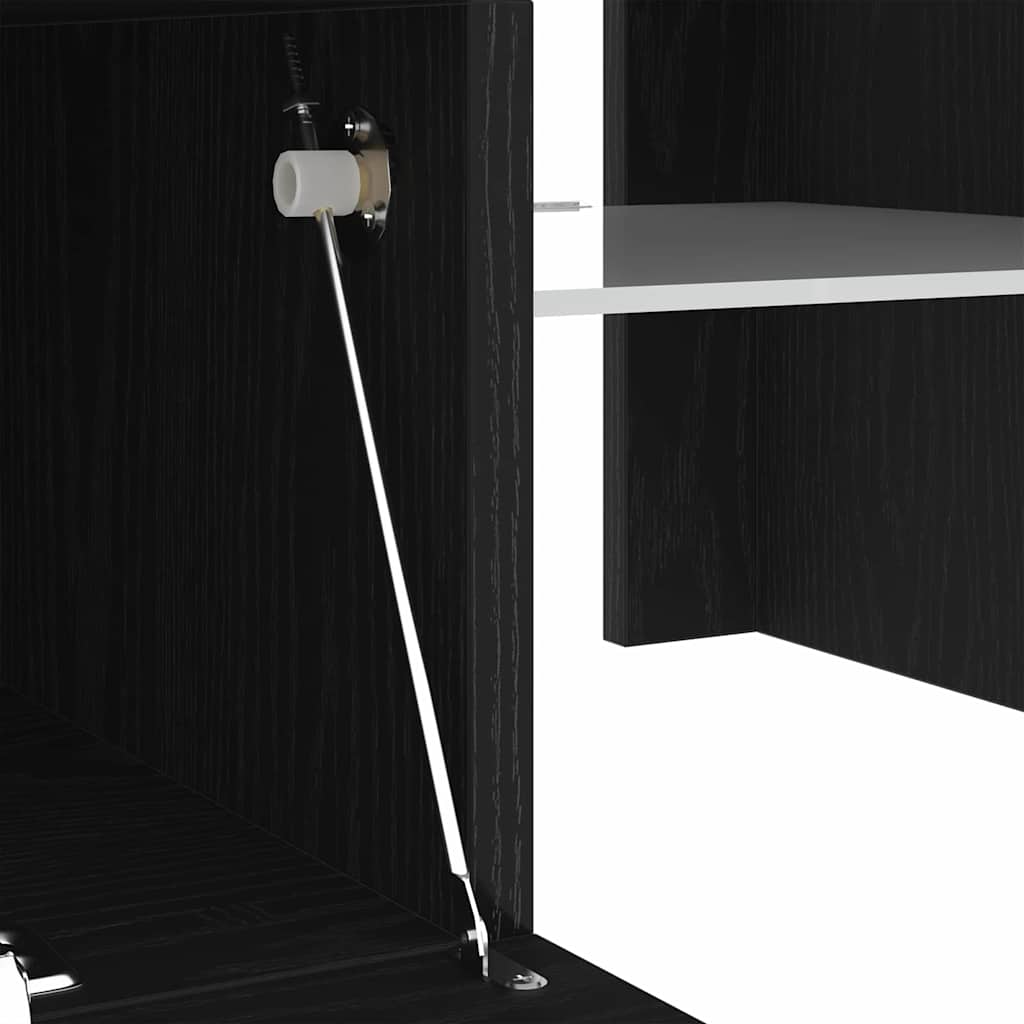 Meuble TV 120 x 35 x 40 cm Chêne noir Bois d'ingénierie - XIOS