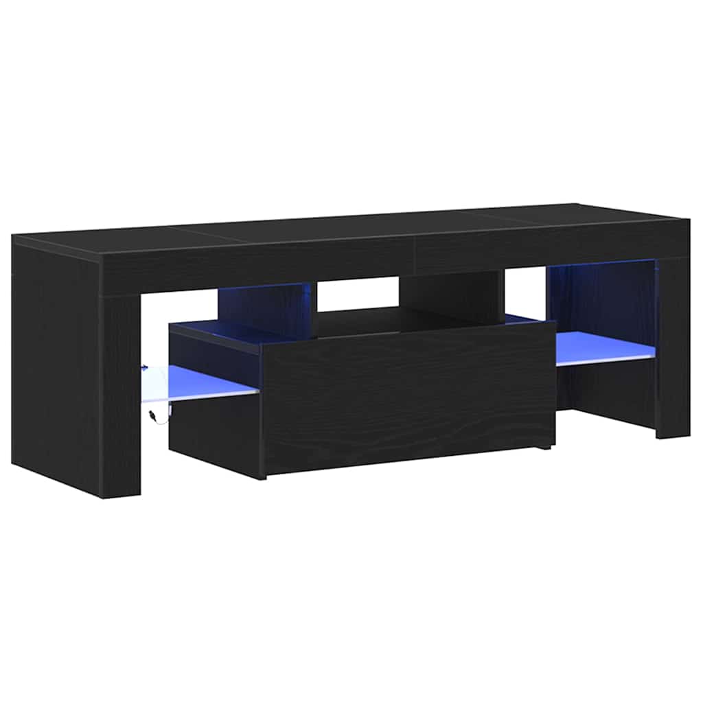 Meuble TV 120 x 35 x 40 cm Chêne noir Bois d'ingénierie - XIOS