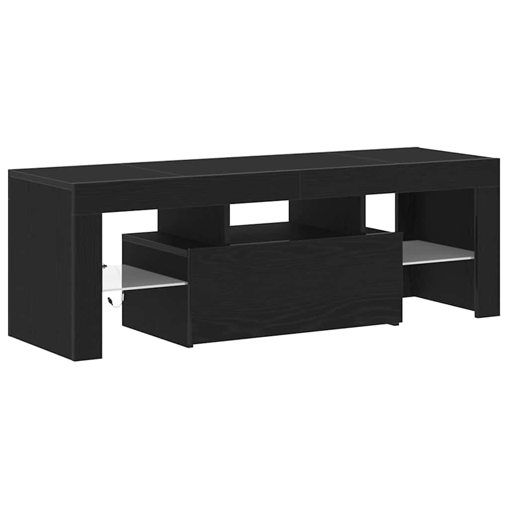 Meuble TV 120 x 35 x 40 cm Chêne noir Bois d'ingénierie - XIOS