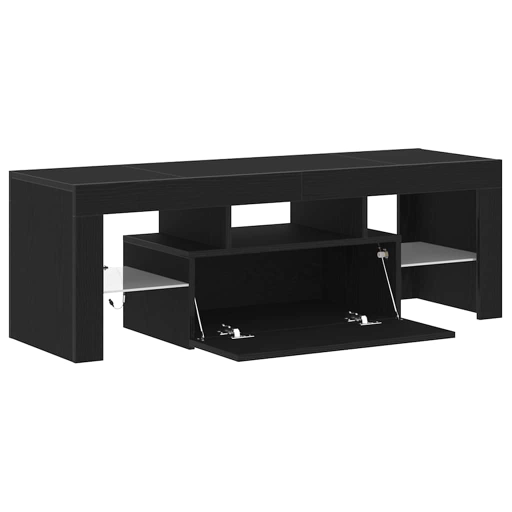 Meuble TV 120 x 35 x 40 cm Chêne noir Bois d'ingénierie - XIOS
