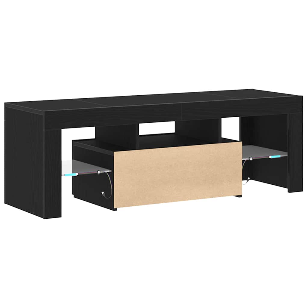 Meuble TV 120 x 35 x 40 cm Chêne noir Bois d'ingénierie - XIOS