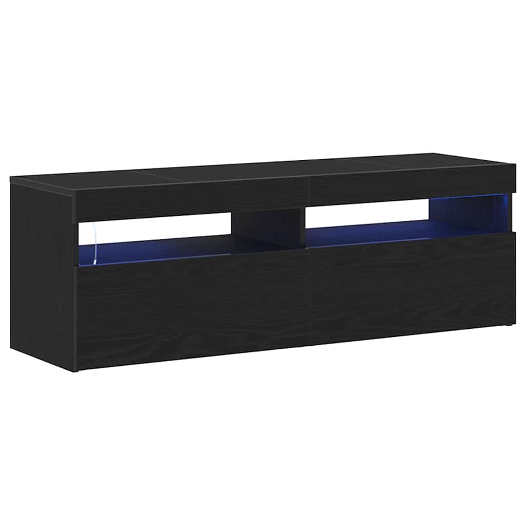 Meuble TV 120 x 35 x 40 cm Chêne noir Bois d'ingénierie - XIOS