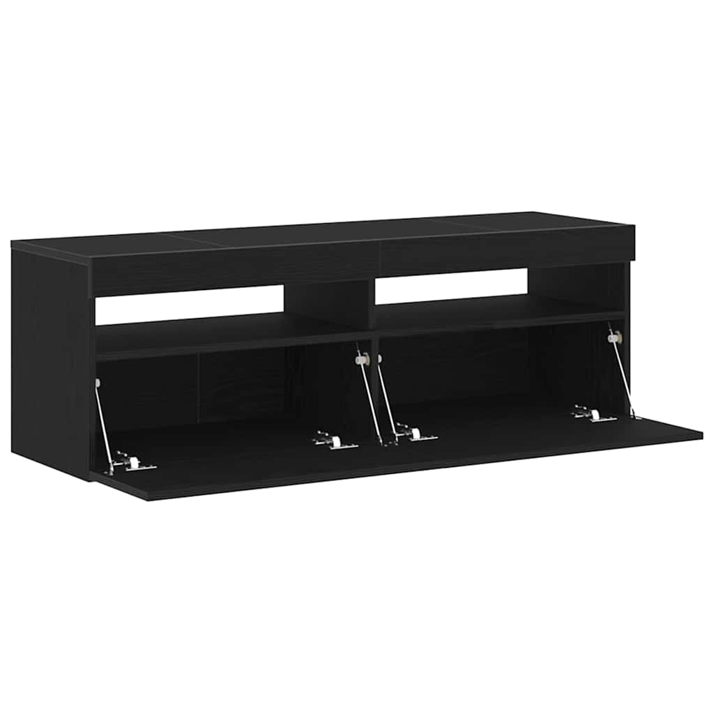 Meuble TV 120 x 35 x 40 cm Chêne noir Bois d'ingénierie - XIOS