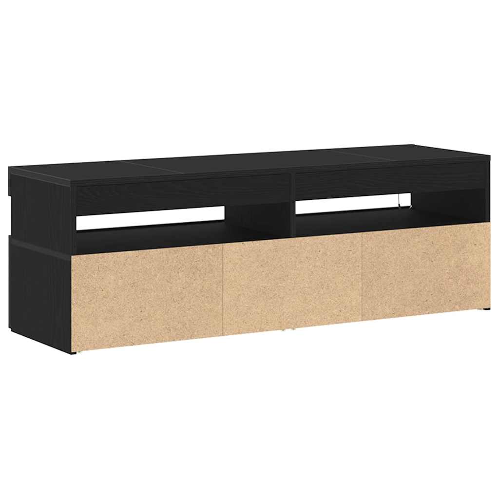 Meuble TV 120 x 35 x 40 cm Chêne noir Bois d'ingénierie - XIOS