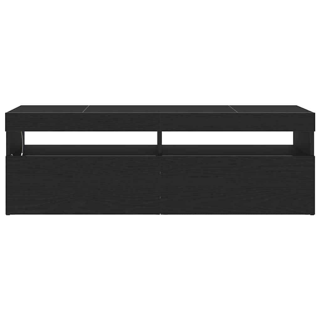 Meuble TV 120 x 35 x 40 cm Chêne noir Bois d'ingénierie - XIOS