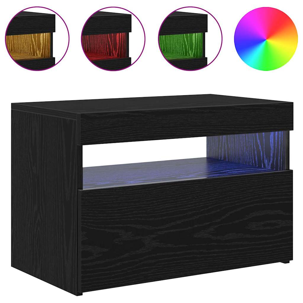 Meuble TV Noir 60 x 35 x 40 cm Bois d'ingénierie - XIOS