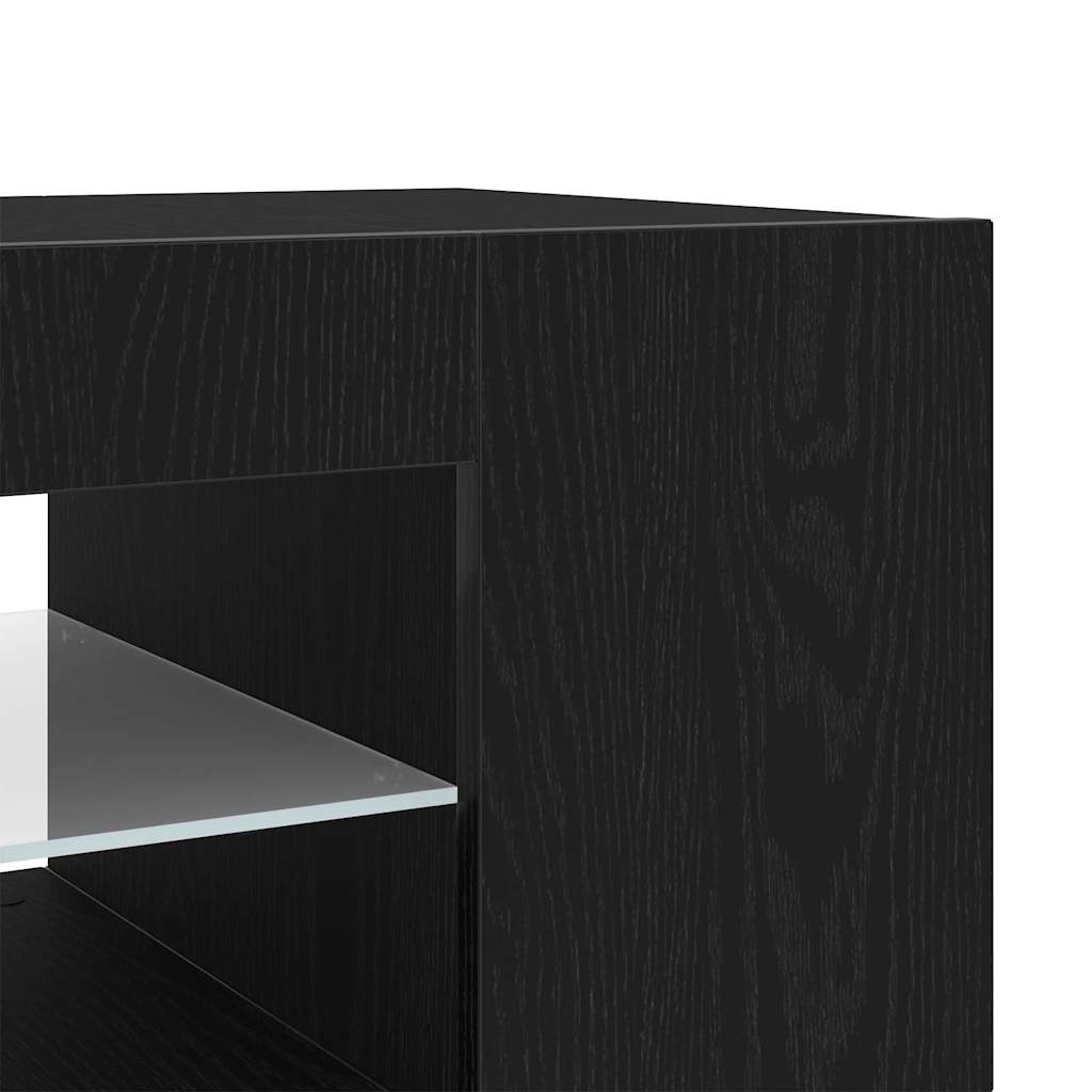 Meuble TV 135 x 39 x 30 cm Chêne noir Bois d'ingénierie - XIOS