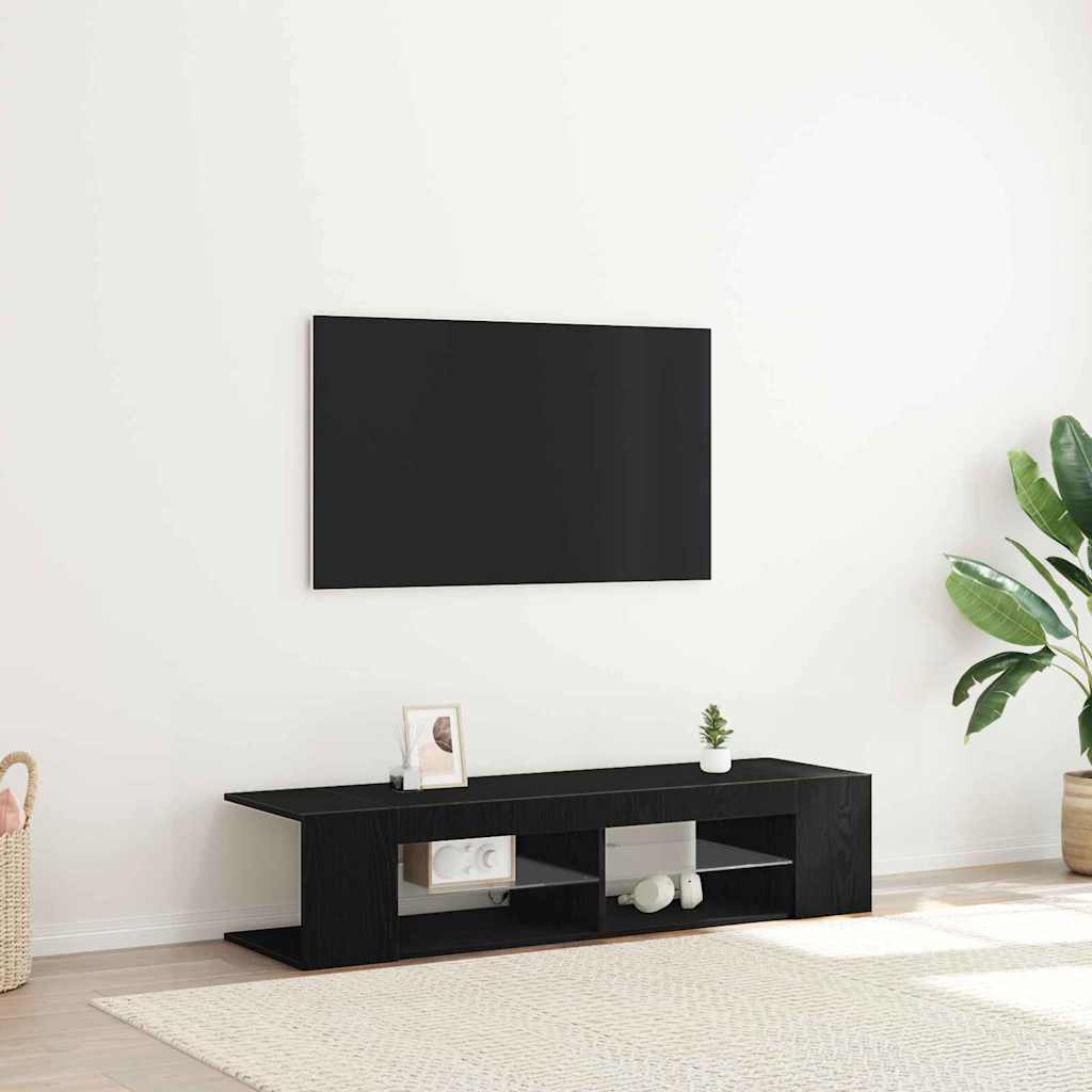 Meuble TV 135 x 39 x 30 cm Chêne noir Bois d'ingénierie - XIOS