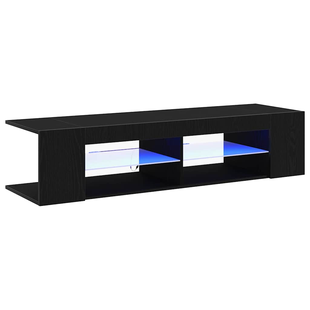 Meuble TV 135 x 39 x 30 cm Chêne noir Bois d'ingénierie - XIOS