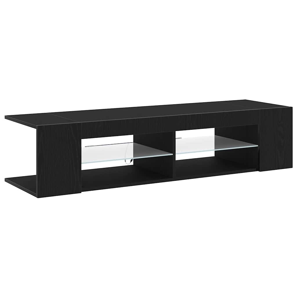 Meuble TV 135 x 39 x 30 cm Chêne noir Bois d'ingénierie - XIOS