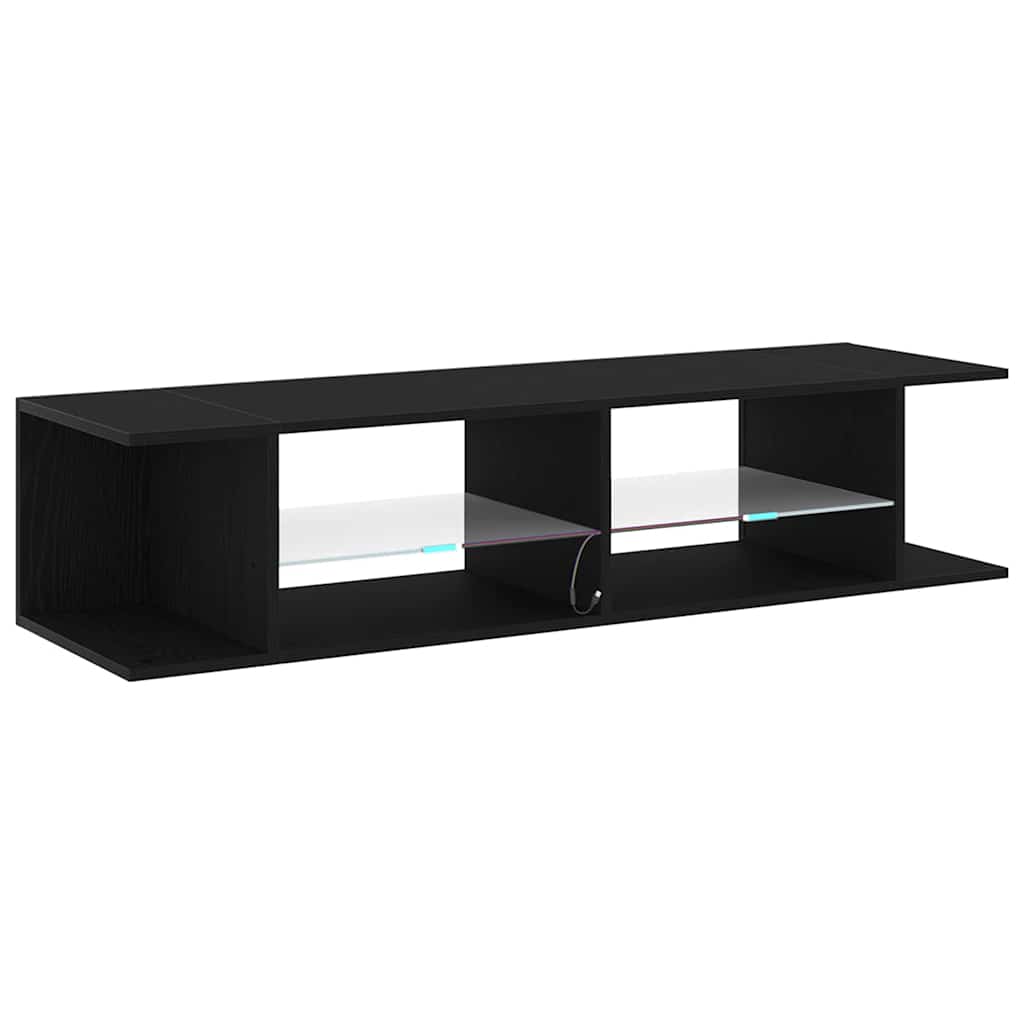 Meuble TV 135 x 39 x 30 cm Chêne noir Bois d'ingénierie - XIOS
