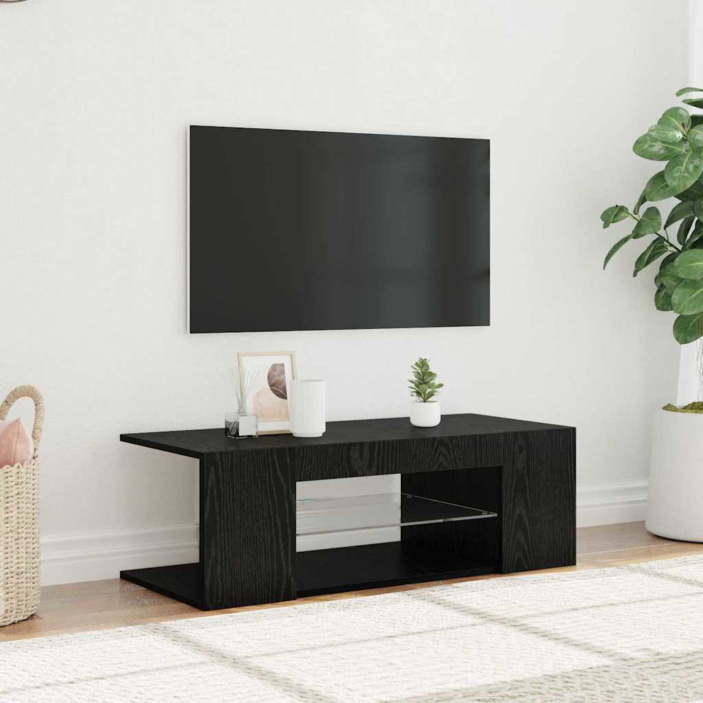 Meuble TV Chêne noir 90 x 39 x 30 cm Bois d'ingénierie