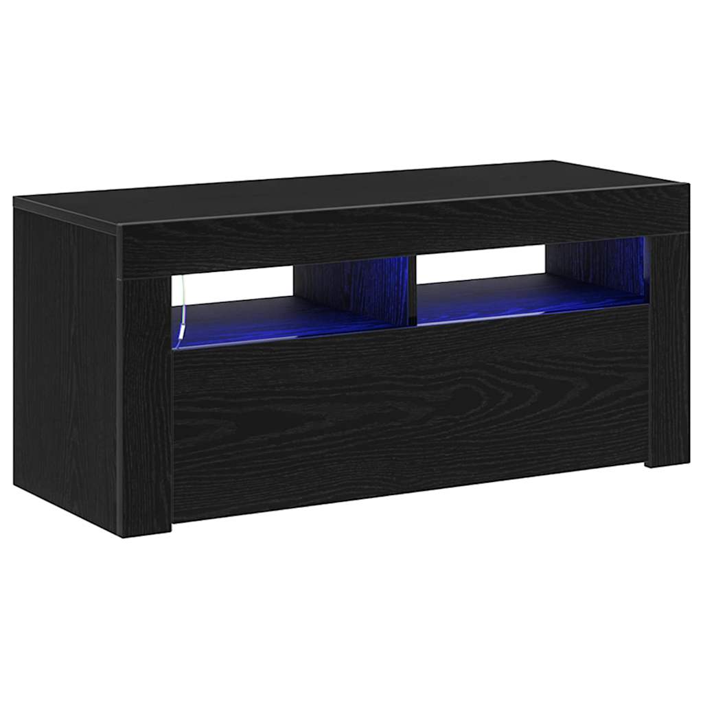 Meuble TV Chêne noir 90 x 39 x 30 cm Bois d'ingénierie