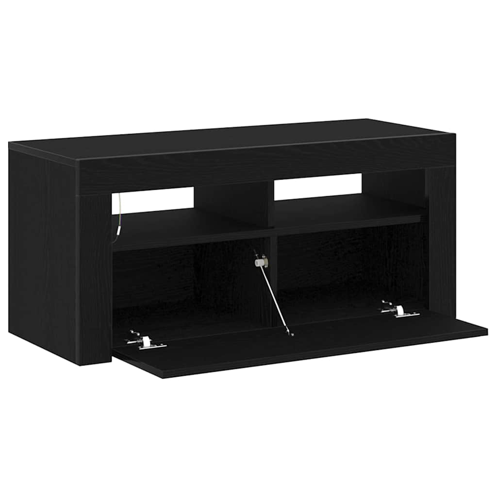 Meuble TV Chêne noir 90 x 39 x 30 cm Bois d'ingénierie - XIOS