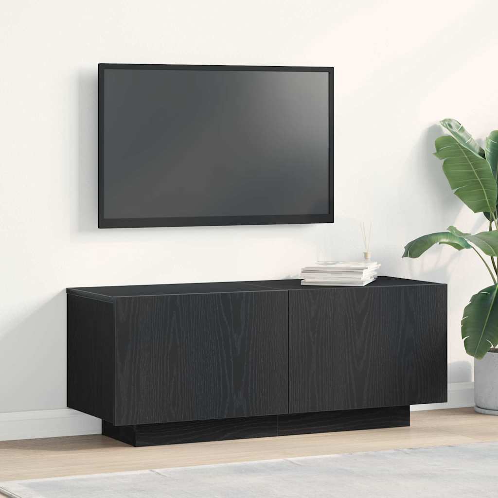 Meuble TV Chêne noir 100 x 35 x 40 cm Bois d'ingénierie