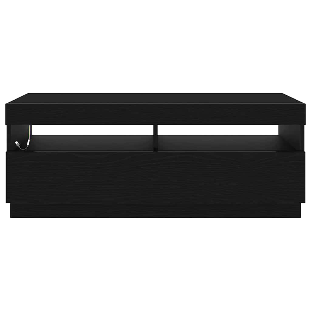 Meuble TV 100 x 35 x 40 cm Chêne noir Bois d'ingénierie - XIOS