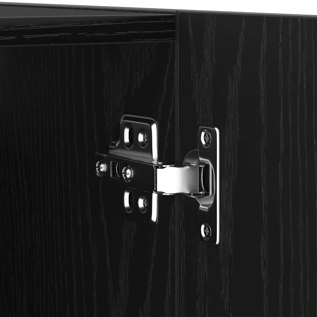 Meuble TV mural Chêne noir 30,5 x 30 x 110 cm Bois d'ingénierie - XIOS