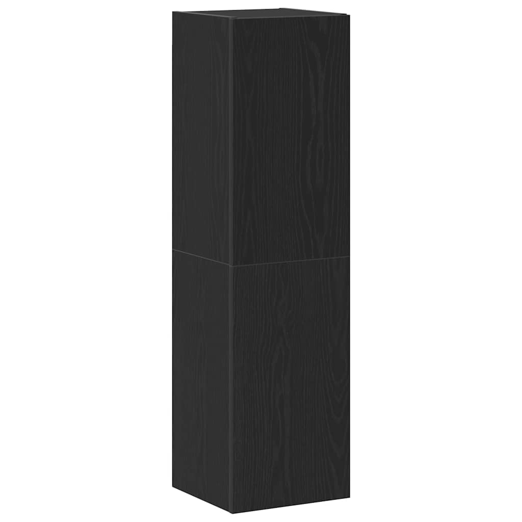 Meuble TV mural Chêne noir 30,5 x 30 x 110 cm Bois d'ingénierie - XIOS