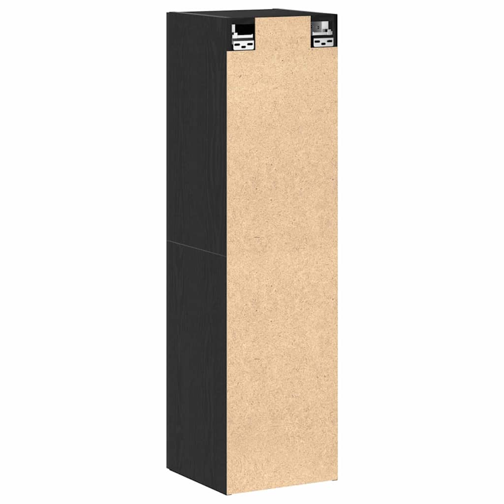 Meuble TV mural Chêne noir 30,5 x 30 x 110 cm Bois d'ingénierie - XIOS