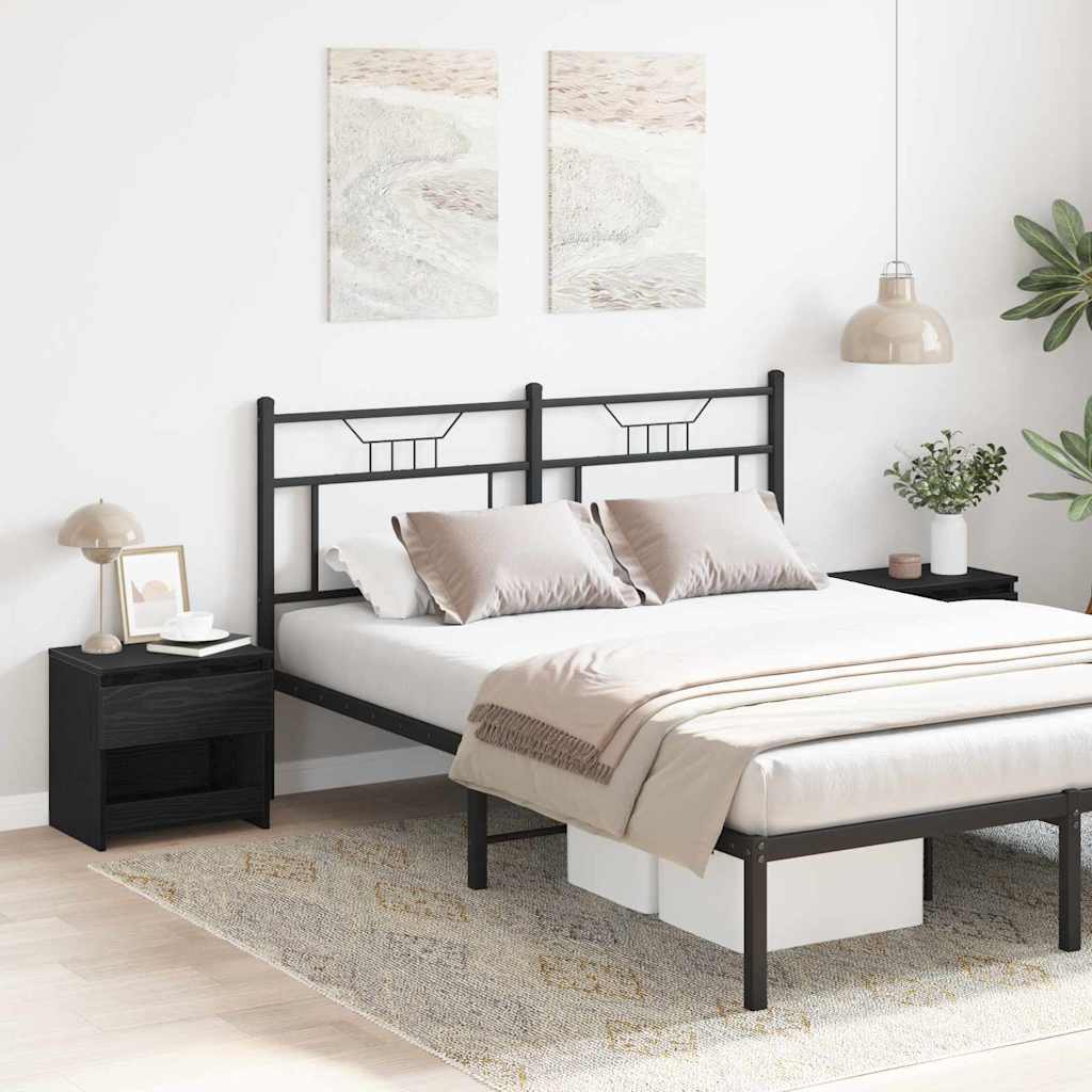 Cabinet de chevet avec tiroir 2 pcs Chêne noir 40 x 30 x 39 cm