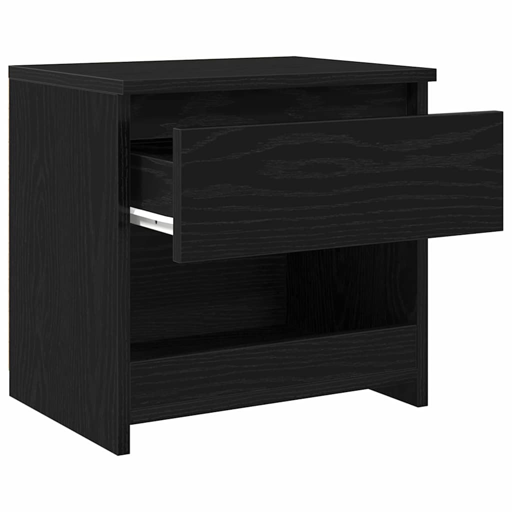 Cabinet de chevet avec tiroir 2 pcs Chêne noir 40 x 30 x 39 cm