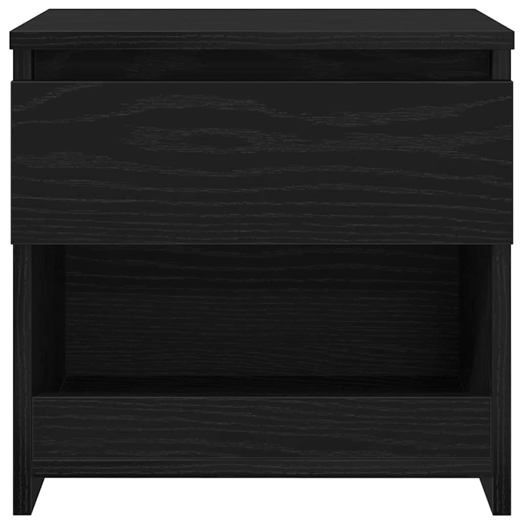 Cabinet de chevet avec tiroir 2 pcs Chêne noir 40 x 30 x 39 cm