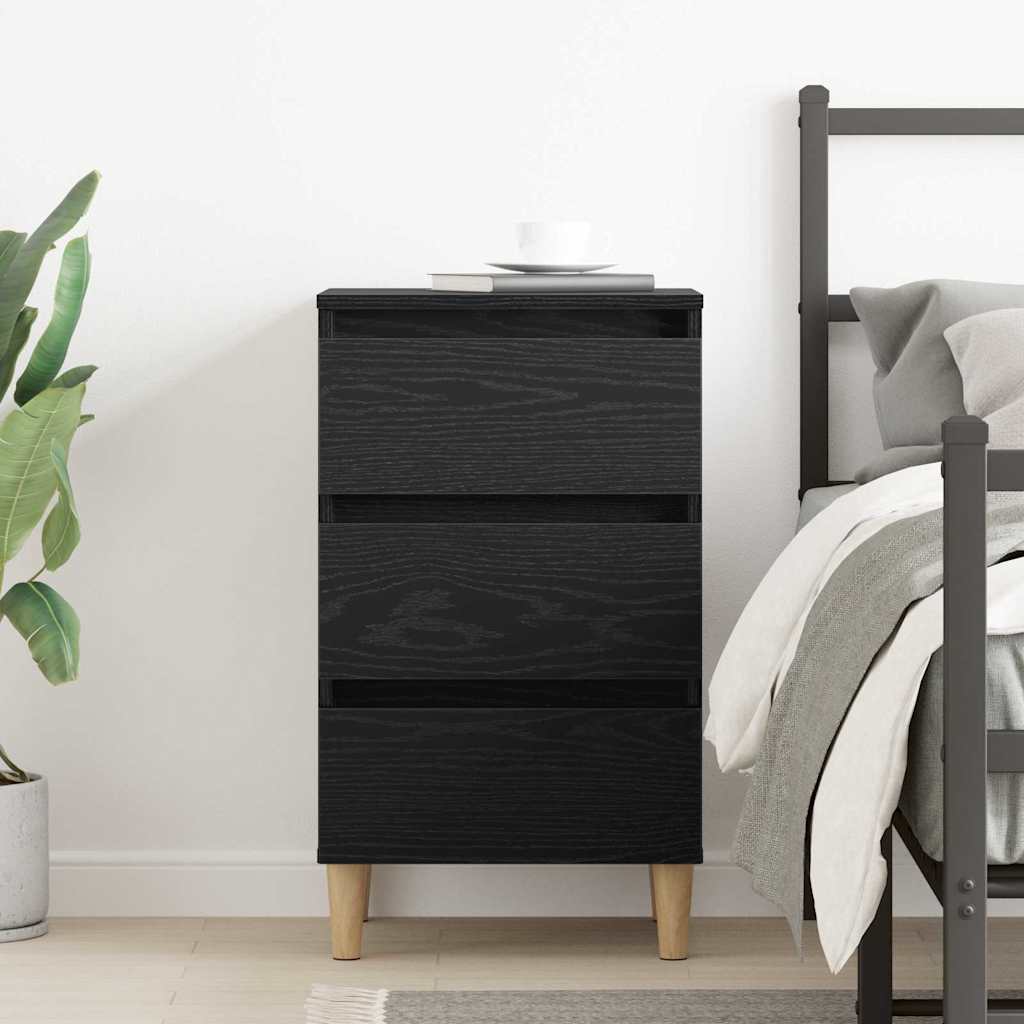 Cabinet de chevet Chêne noir 40 x 35 x 69 cm Bois d'ingénierie - XIOS