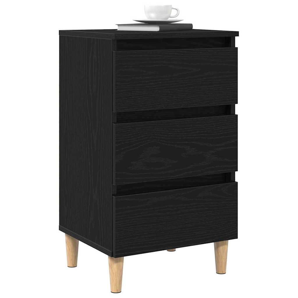 Cabinet de chevet Chêne noir 40 x 35 x 69 cm Bois d'ingénierie - XIOS