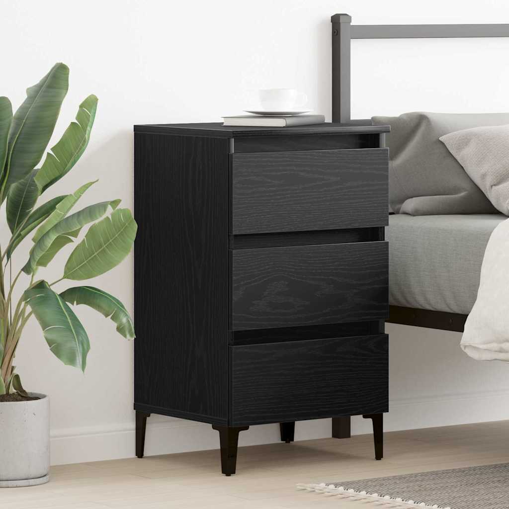 Cabinet de chevet Chêne noir 40 x 35 x 69 cm Bois d'ingénierie - XIOS