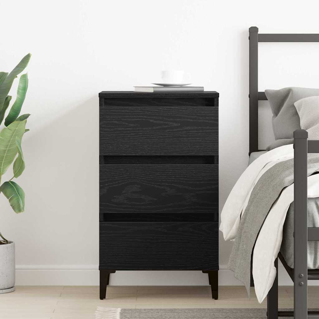 Cabinet de chevet Chêne noir 40 x 35 x 69 cm Bois d'ingénierie - XIOS
