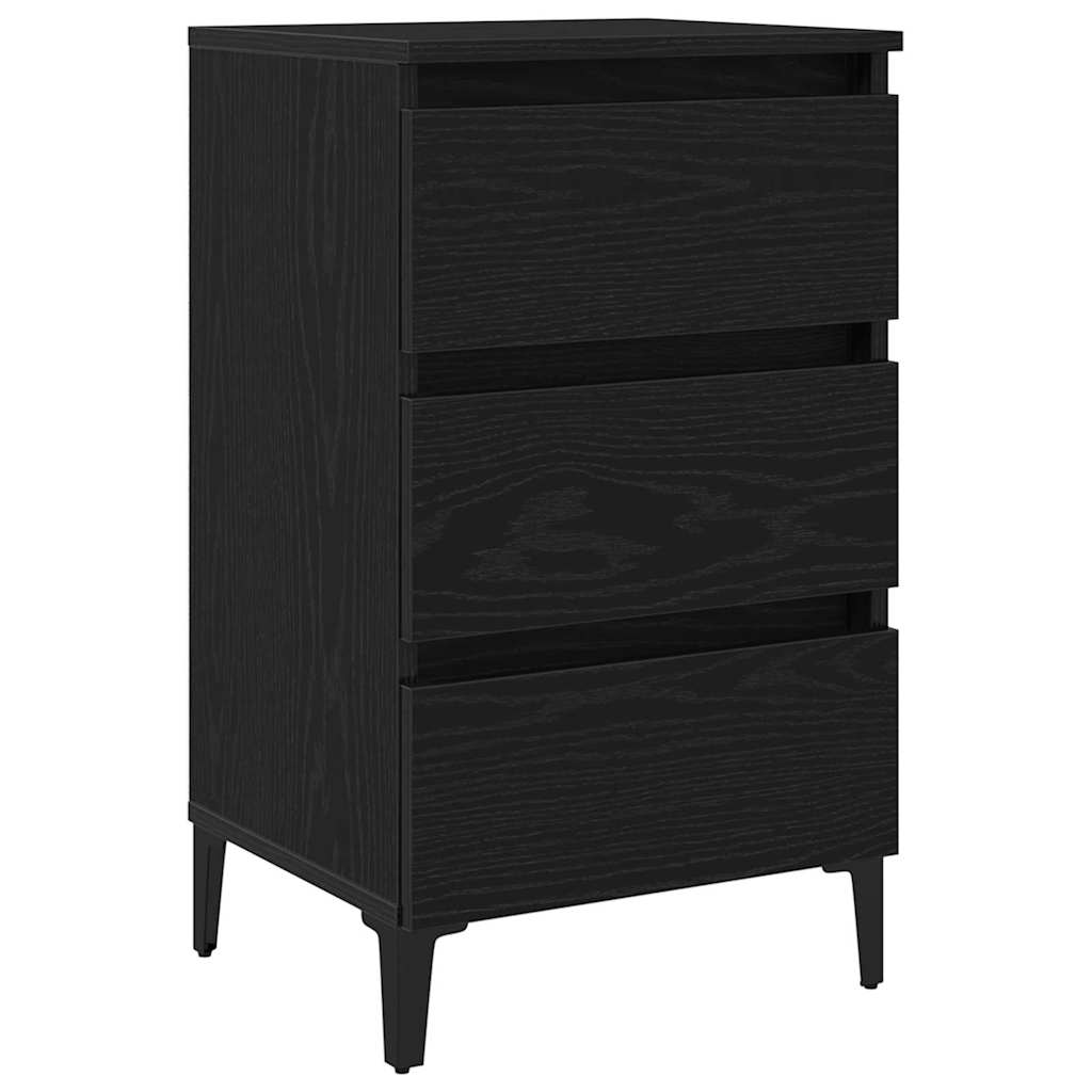 Cabinet de chevet Chêne noir 40 x 35 x 69 cm Bois d'ingénierie - XIOS