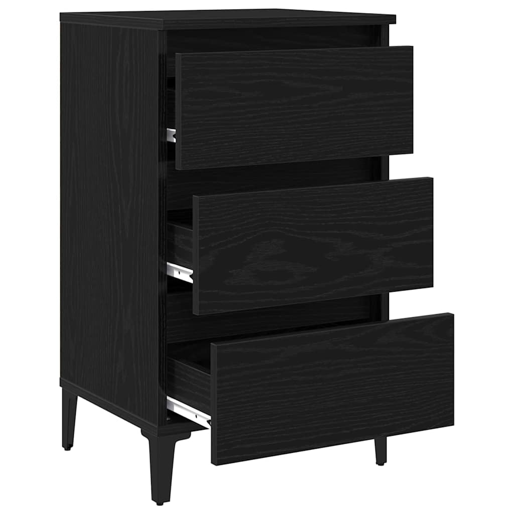 Cabinet de chevet Chêne noir 40 x 35 x 69 cm Bois d'ingénierie - XIOS