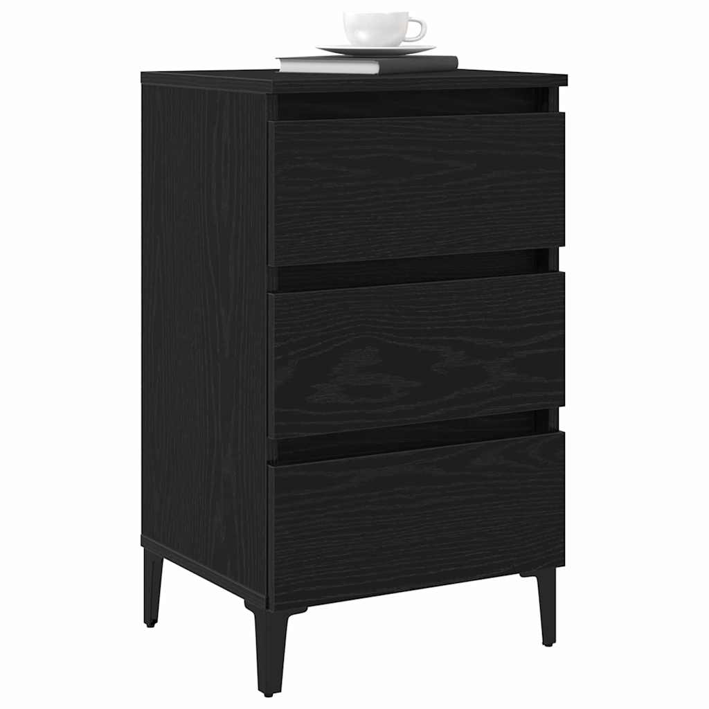 Cabinet de chevet Chêne noir 40 x 35 x 69 cm Bois d'ingénierie - XIOS