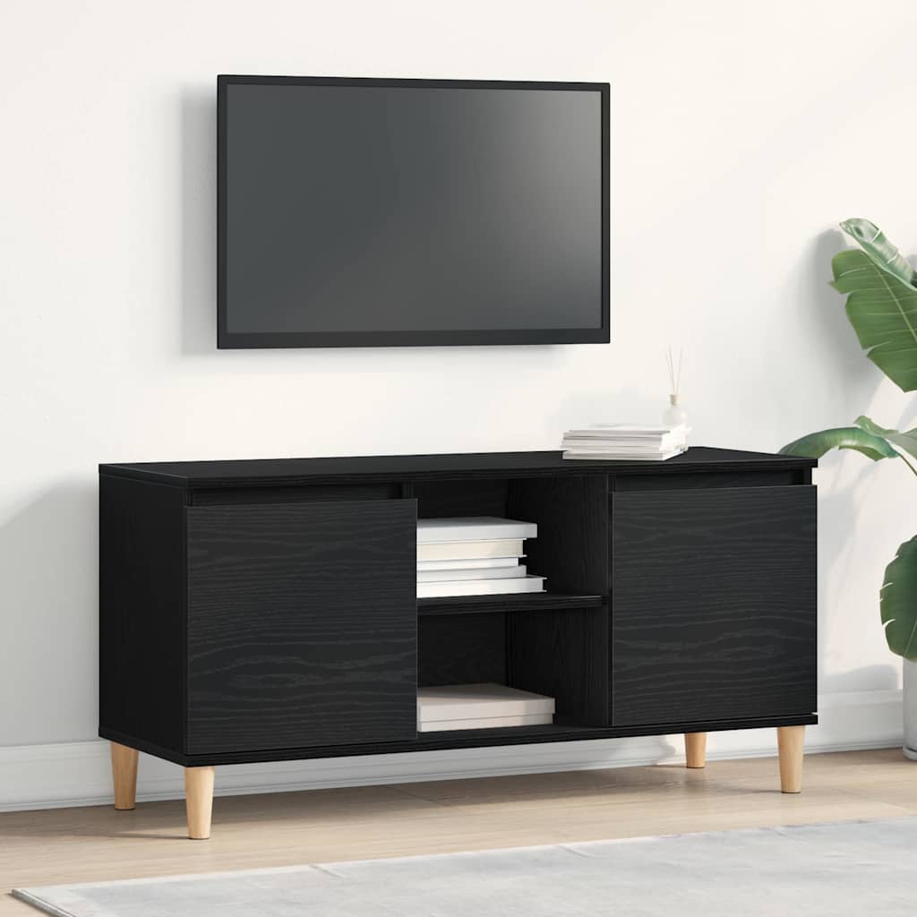 Meuble TV 102 x 35 x 50 cm Chêne noir Bois d'ingénierie - XIOS