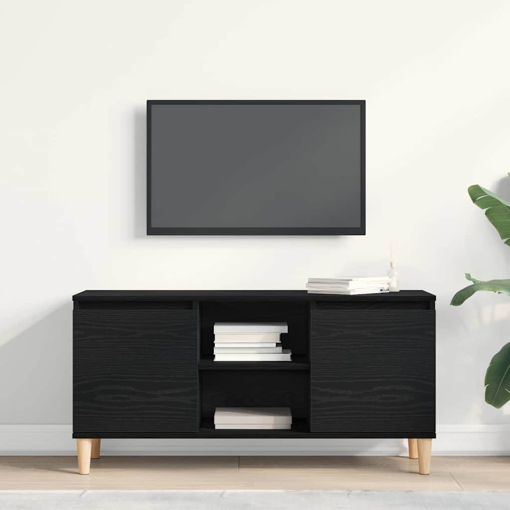 Meuble TV 102 x 35 x 50 cm Chêne noir Bois d'ingénierie - XIOS