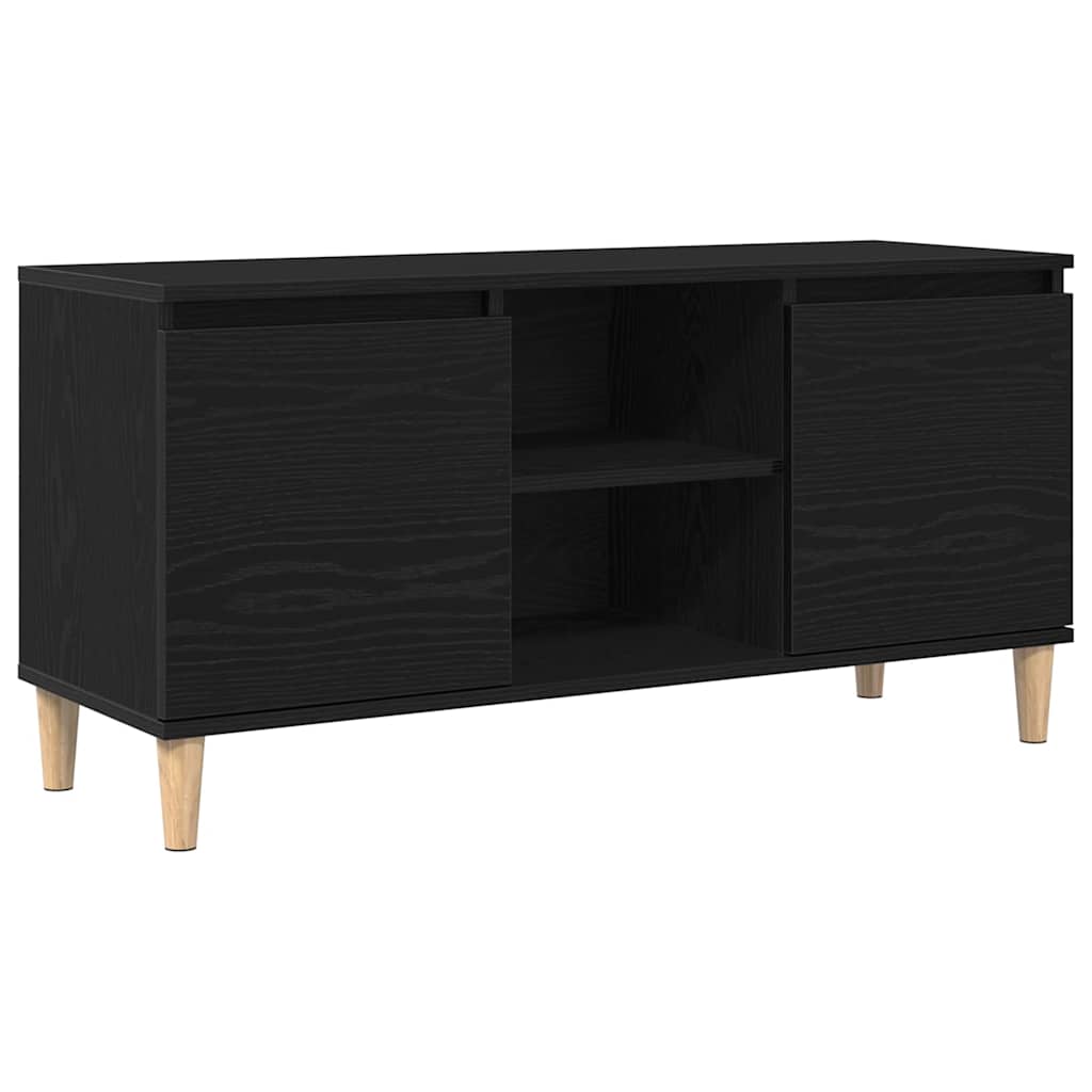 Meuble TV 102 x 35 x 50 cm Chêne noir Bois d'ingénierie - XIOS