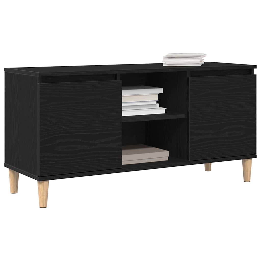Meuble TV 102 x 35 x 50 cm Chêne noir Bois d'ingénierie - XIOS