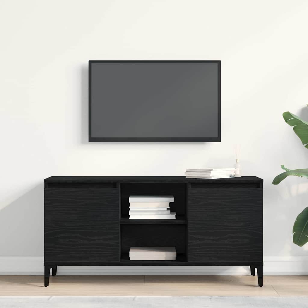 Meuble TV Chêne noir 102 x 35 x 50 cm Bois d'ingénierie - XIOS