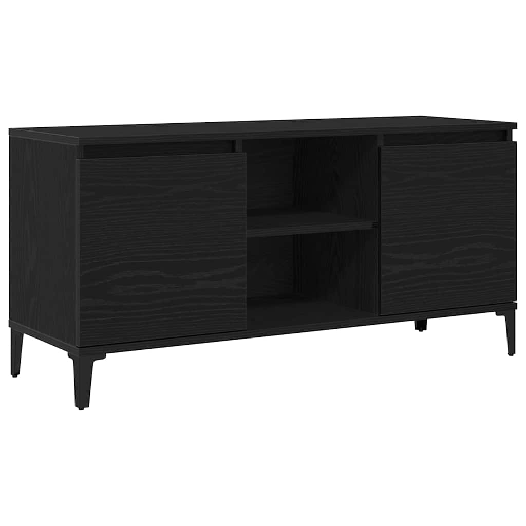 Meuble TV Chêne noir 102 x 35 x 50 cm Bois d'ingénierie - XIOS