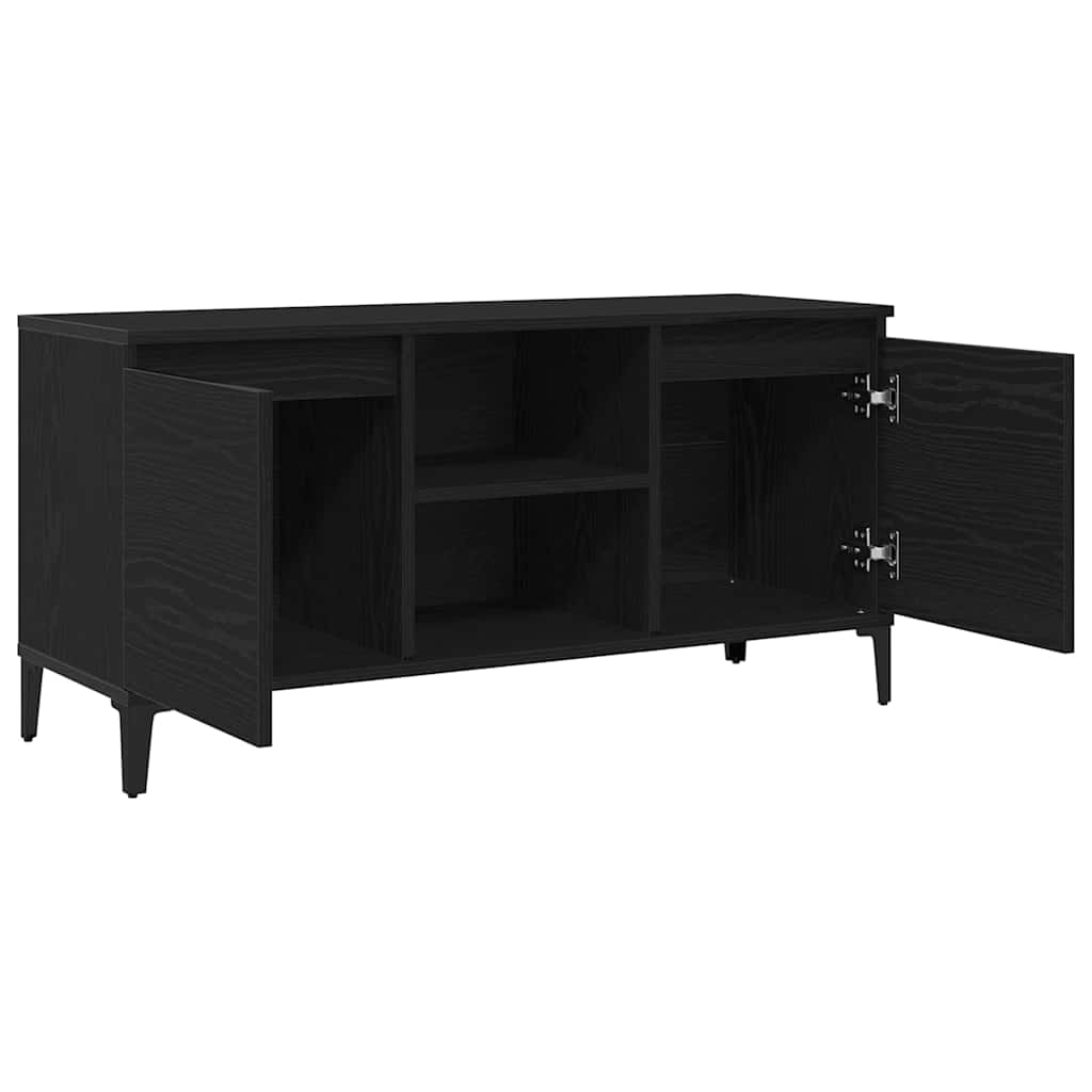 Meuble TV Chêne noir 102 x 35 x 50 cm Bois d'ingénierie - XIOS