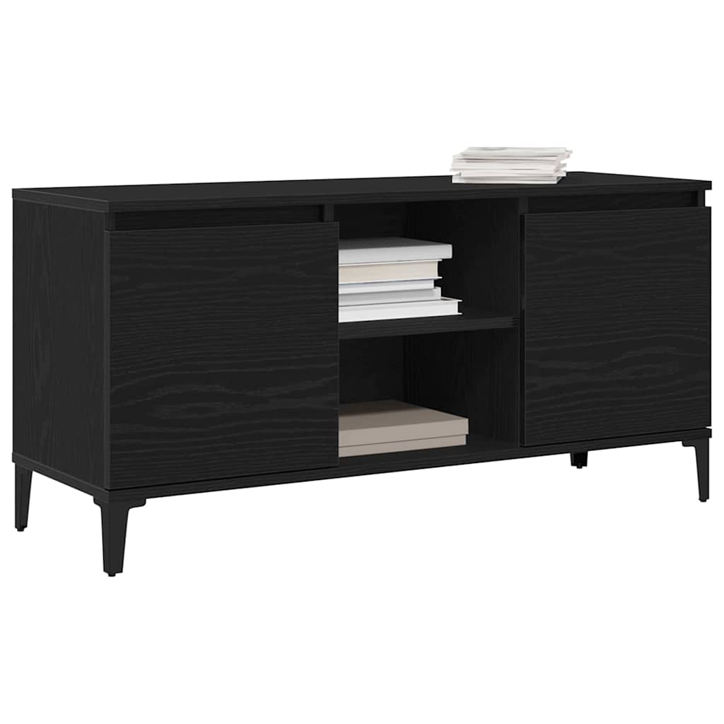 Meuble TV Chêne noir 102 x 35 x 50 cm Bois d'ingénierie - XIOS