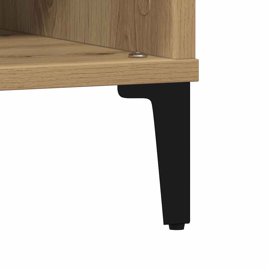 Table basse chêne artisanal 60 x 60 x 30 cm Bois d'ingénierie - XIOS