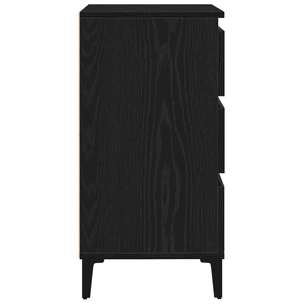 Buffet avec tiroir Chêne noir 60 x 35 x 70 cm Bois d'ingénierie - XIOS