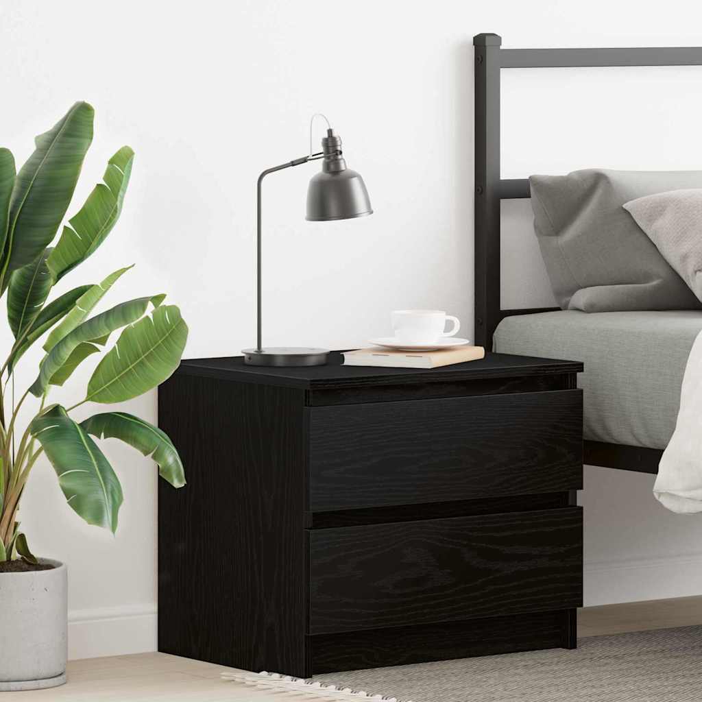 Cabinet de chevet avec tiroir Chêne noir 50 x 40 x 43,5 cm - XIOS