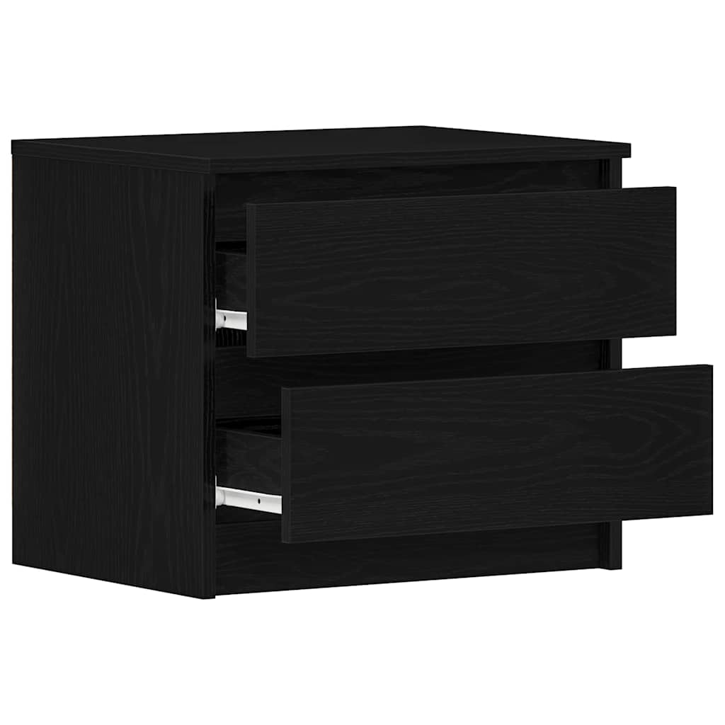 Cabinet de chevet avec tiroir Chêne noir 50 x 40 x 43,5 cm - XIOS