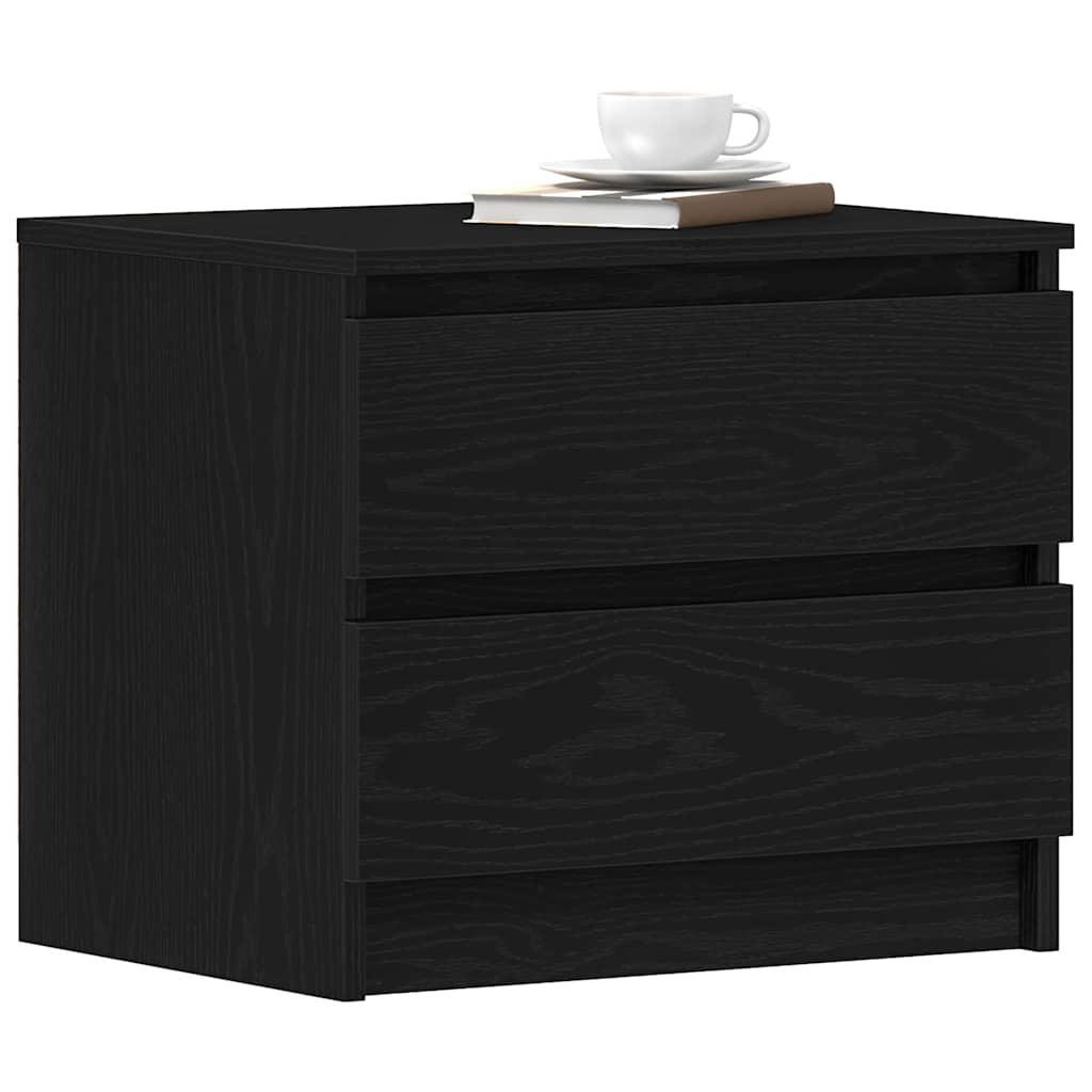 Cabinet de chevet avec tiroir Chêne noir 50 x 40 x 43,5 cm - XIOS