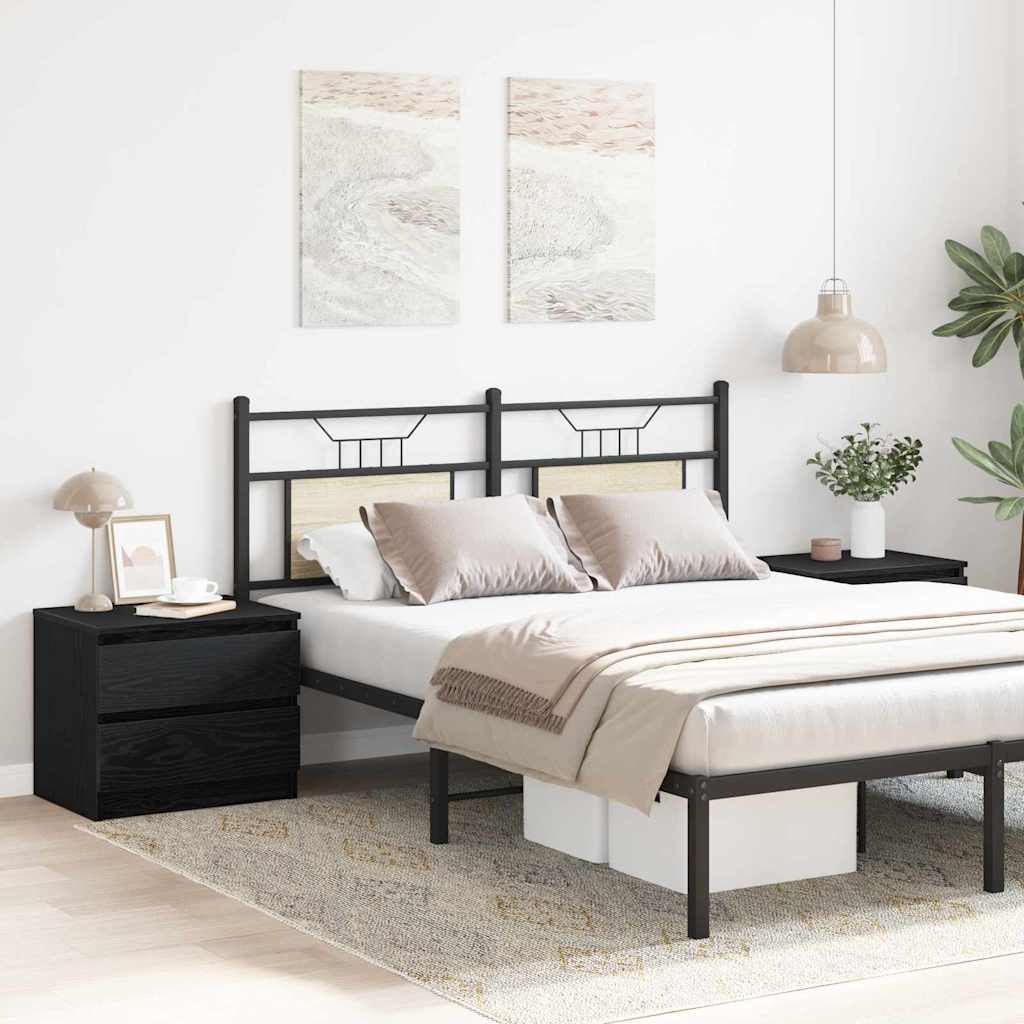 Cabinet de chevet 2 pcs Chêne noir 50 x 40 x 43.5 cm