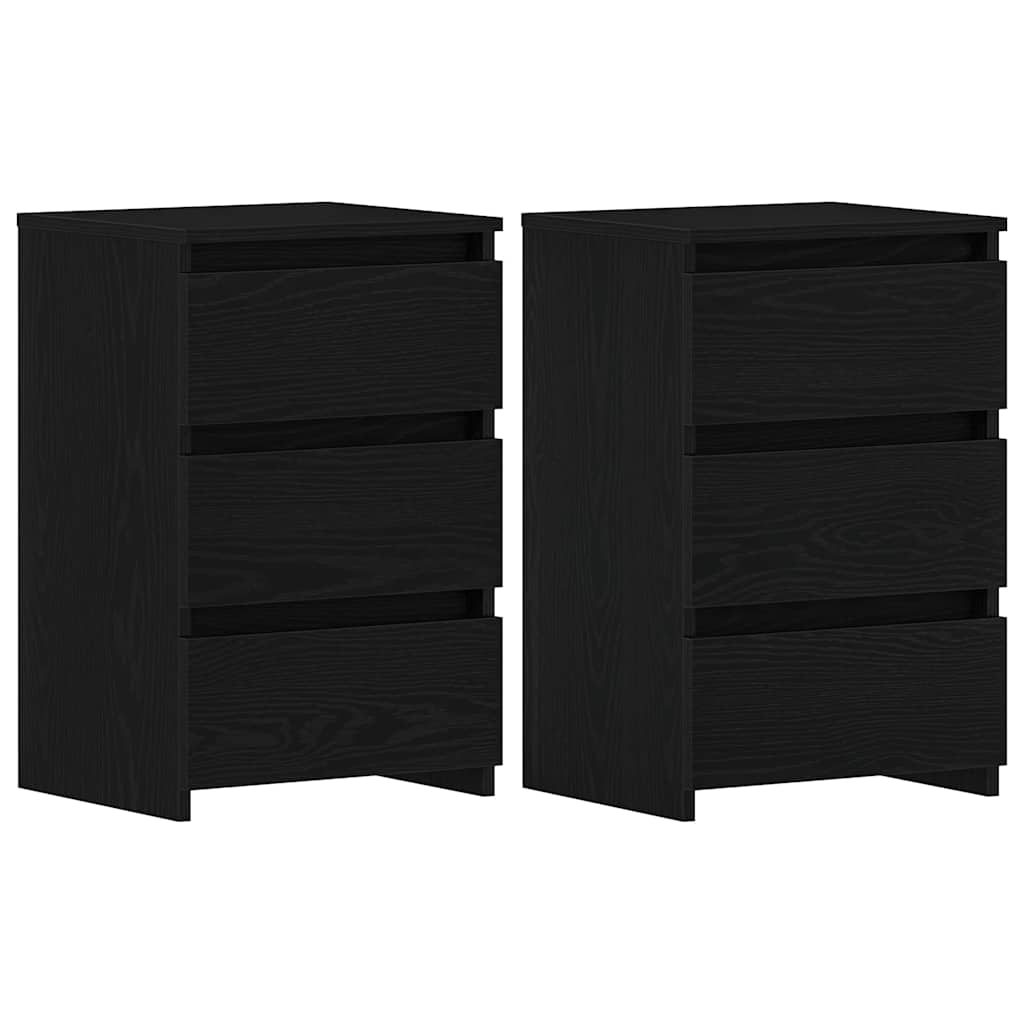 Cabinet de chevet 2 pcs Chêne noir 40 x 35 x 62,5 cm