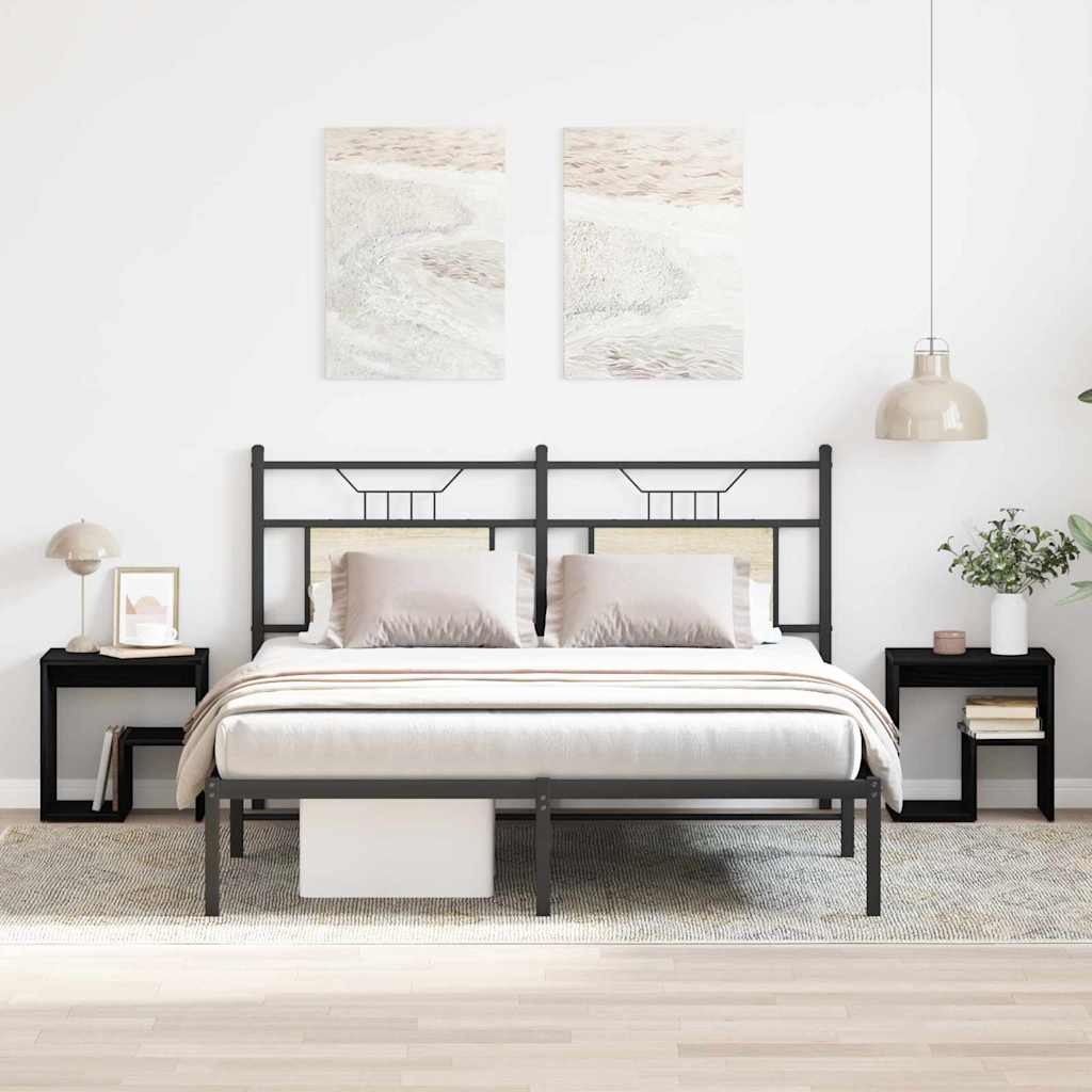 Cabinet de chevet 2 pcs Chêne noir 40 x 30 x 40 cm